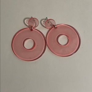 80’s Pink Plastic Earrings